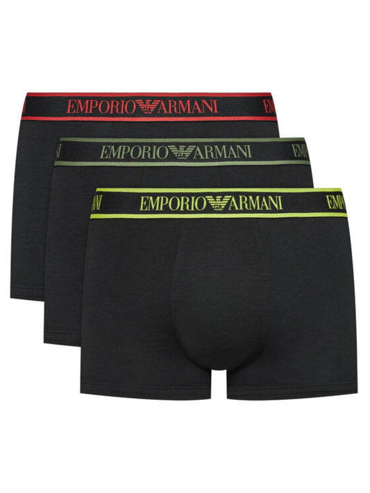 Boxer intimo tre paia verde/giallo/rosso e nero Emporio Armani A24