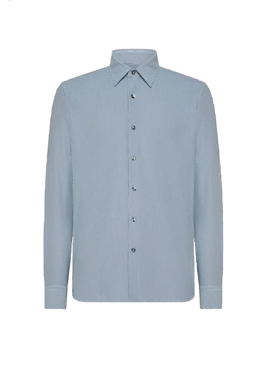 Oxford Jacquard camicia azzurro RRD A24