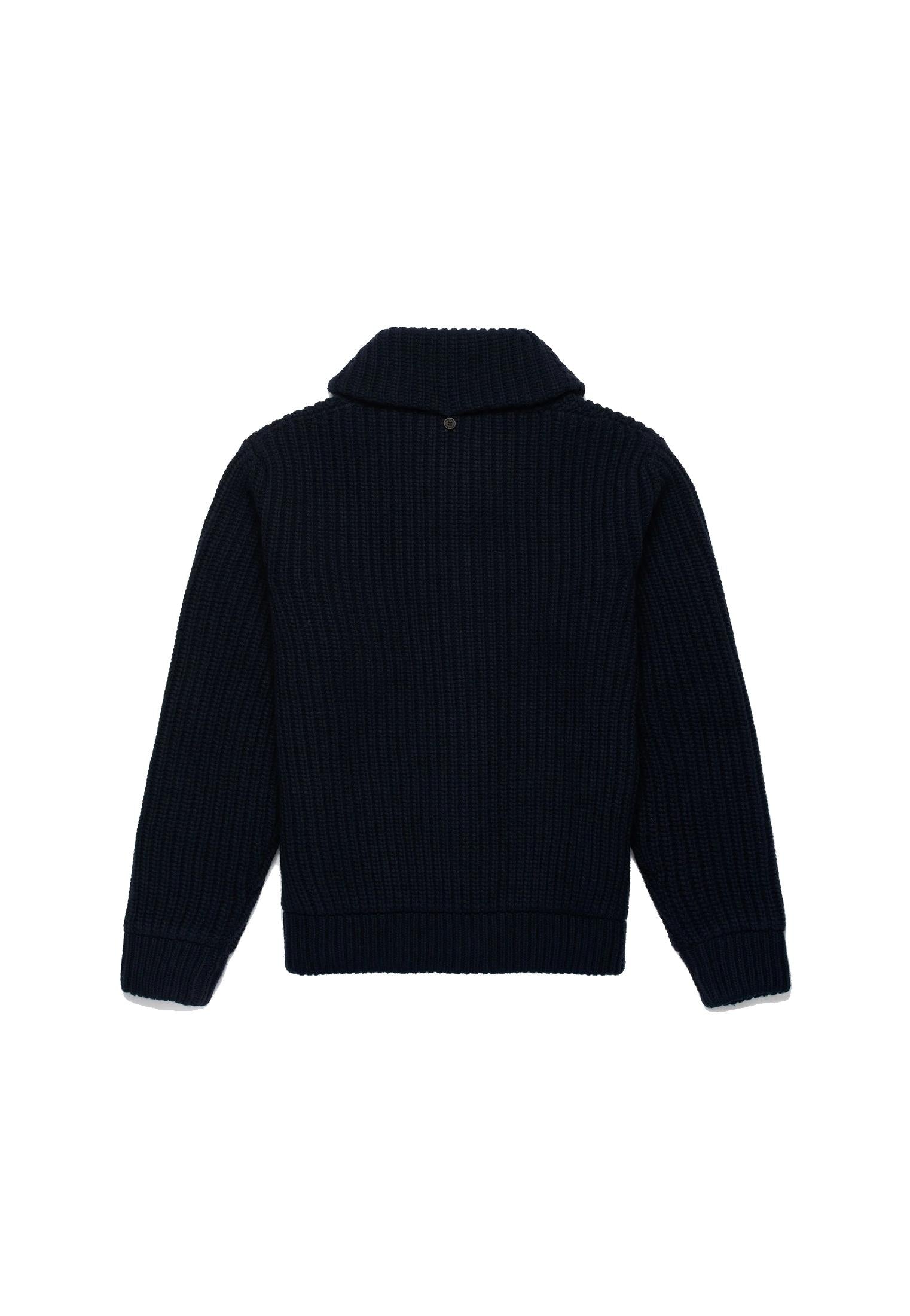 Cardigan maglione blu misto lana Bradford Sebago A25 71131CW 193193 SEBAGO 