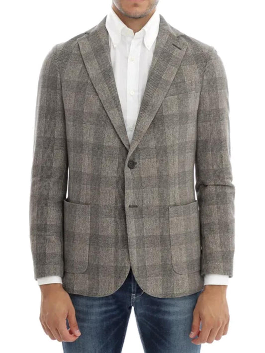 Giacca blazer monopetto con tasche frontali peltro Circolo 1901 A24