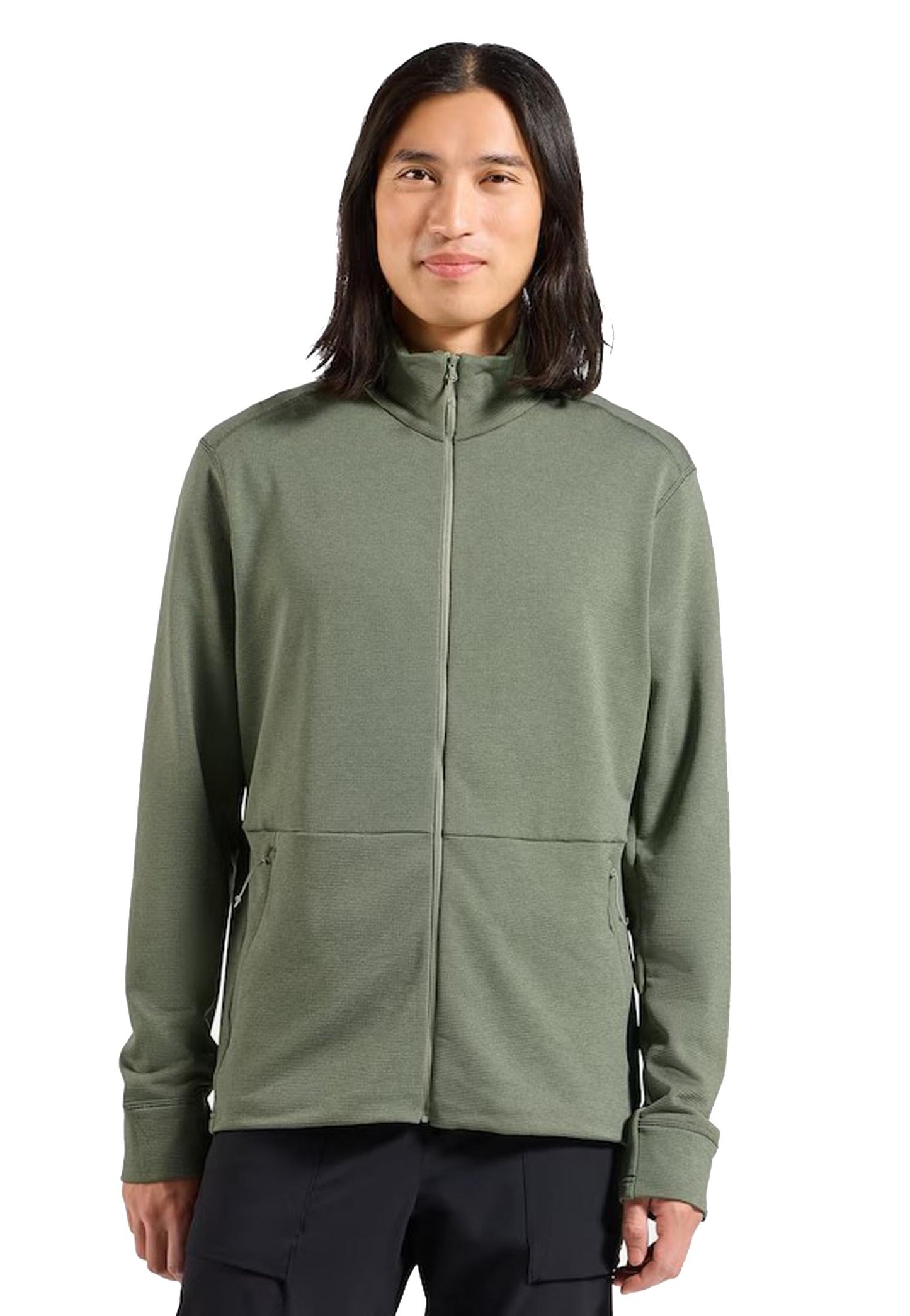 Pile verde full zip sci running Grid Fleece Odlo A25 542942 1100311003 ODLO 