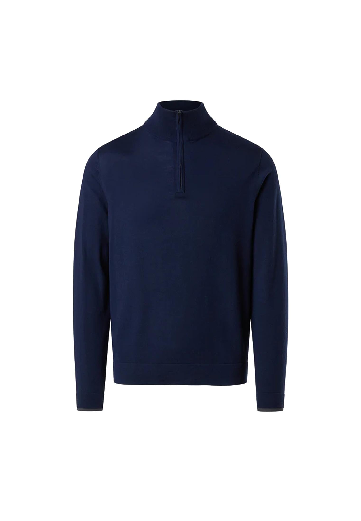 Maglione mezza zip blu lana North Sails A25 699219 08020802 NORTH SAILS 