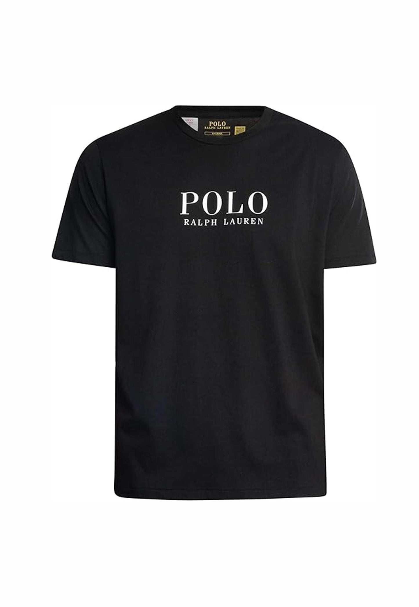 T-shirt girocollo nera cotone scritta grande Polo Ralph Lauren P26 714899613004 POLO BLACK POLO RALPH LAUREN 