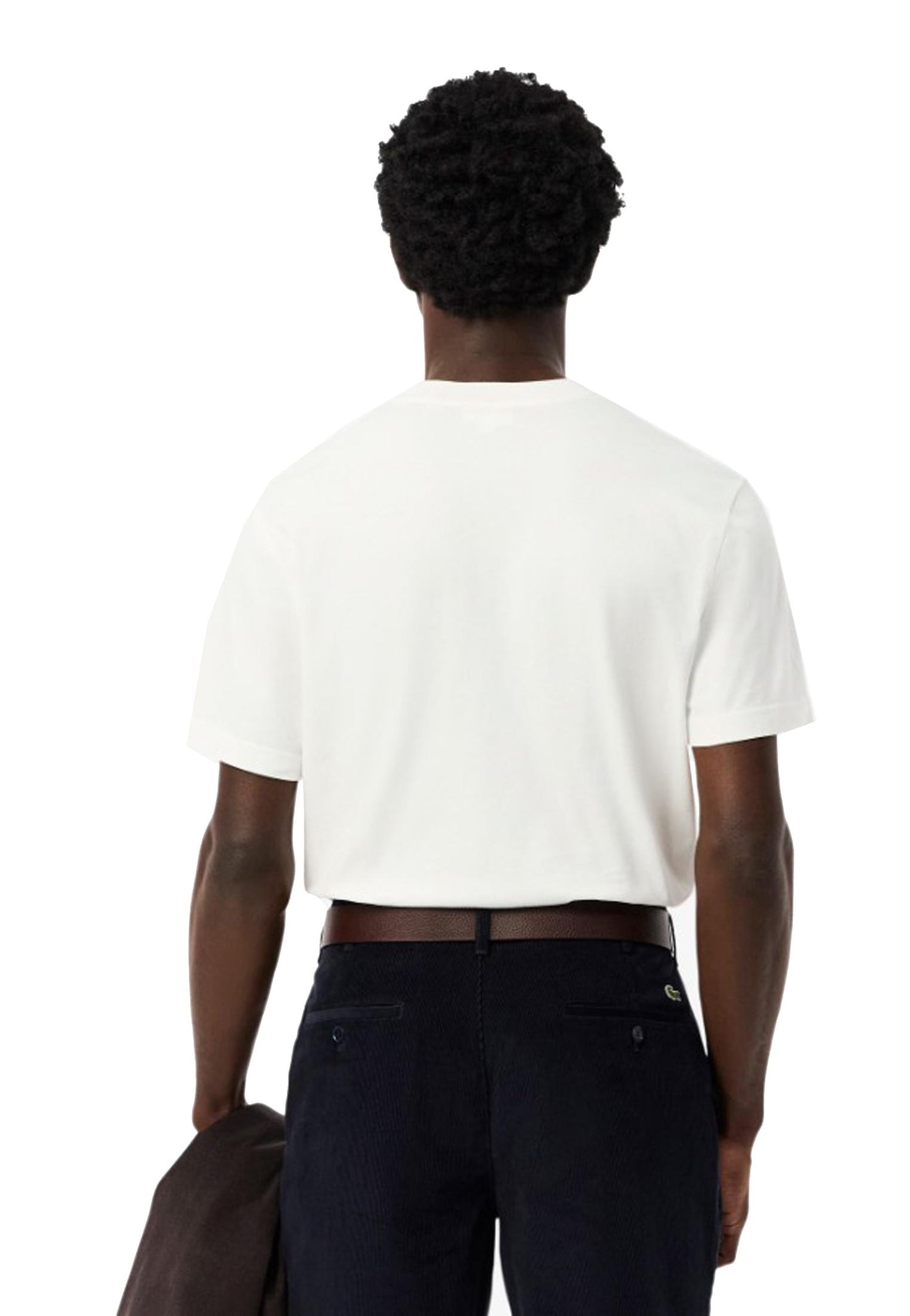 T-shirt bianca girocollo cotone classic fit Lacoste A25 TH7318 001001 LACOSTE 