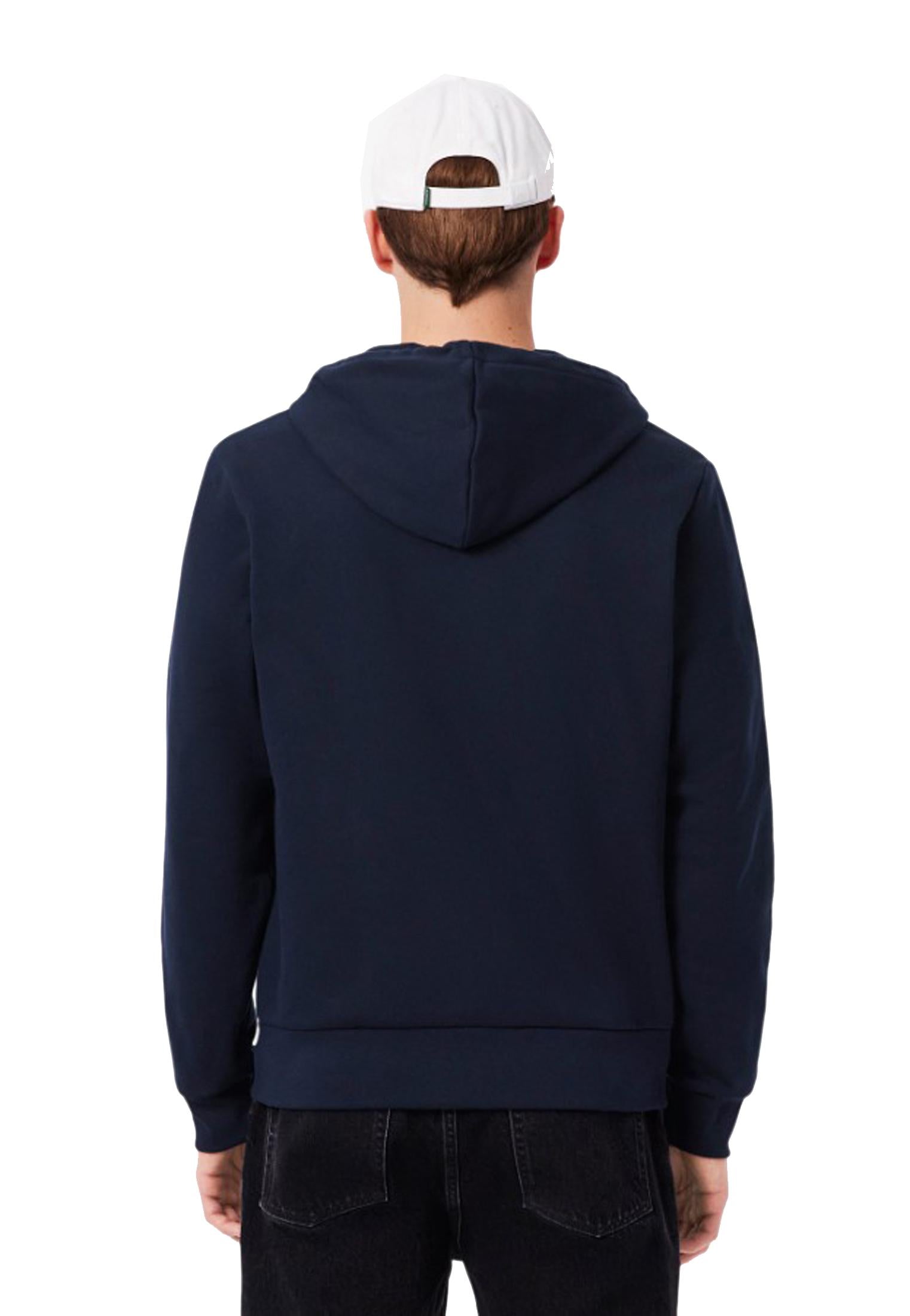 Felpa con cappuccio e zip blu sportiva Lacoste A25 SH5913 6WZ6WZ LACOSTE 