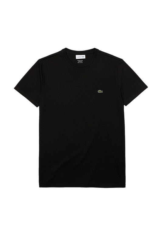 T-shirt girocollo nera cotone classica Pima Lacoste P26 TH6709 031031 LACOSTE 