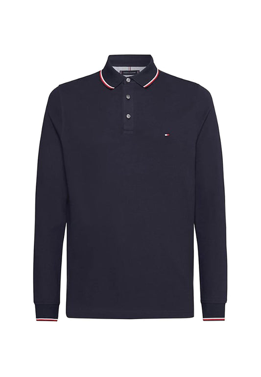 Polo maniche lunghe blu classica 1985 Tommy Hilfiger P24