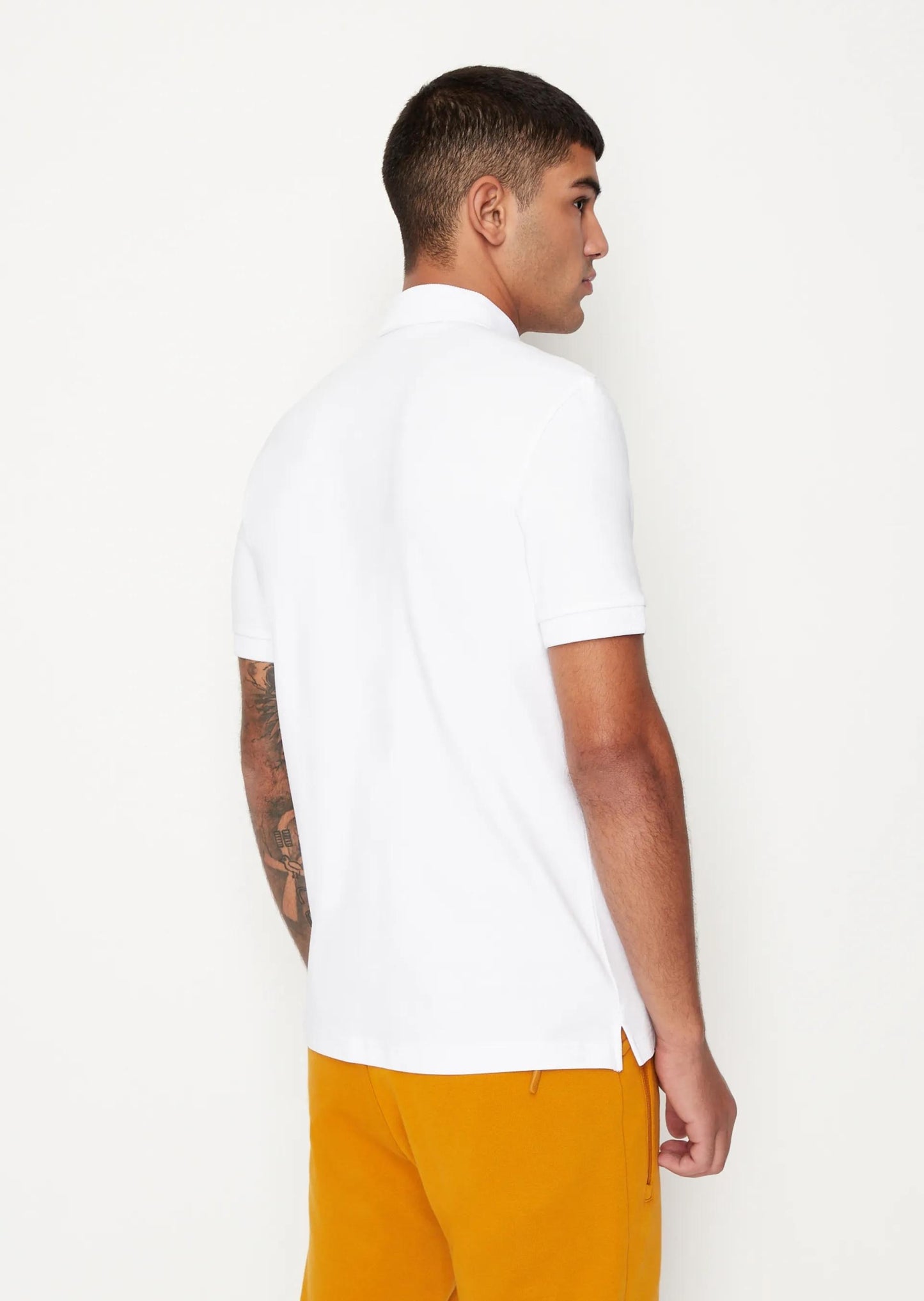 Polo cotone bianca maniche corte Armani Exchange P24