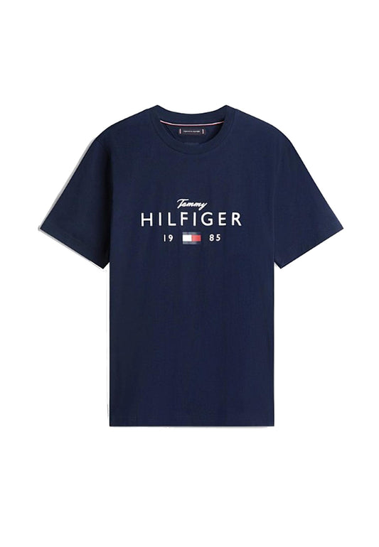 T-shirt girocollo cotone blu Tommy Hilfiger P26 MW0MW41455DW5 DW5DW5 TOMMY HILFIGER PRE 