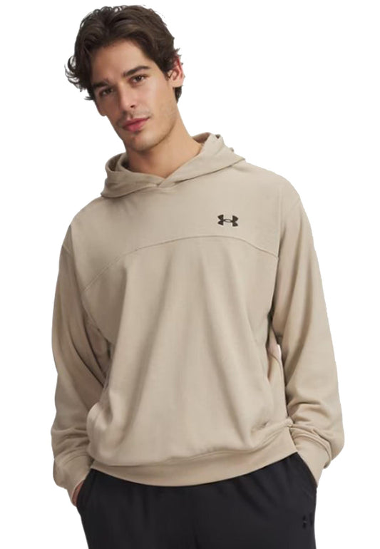 Felpa con cappuccio interno pile beige Rival Lightweight Under Armour P26 77-6012335 02990299 UNDER ARMOUR 