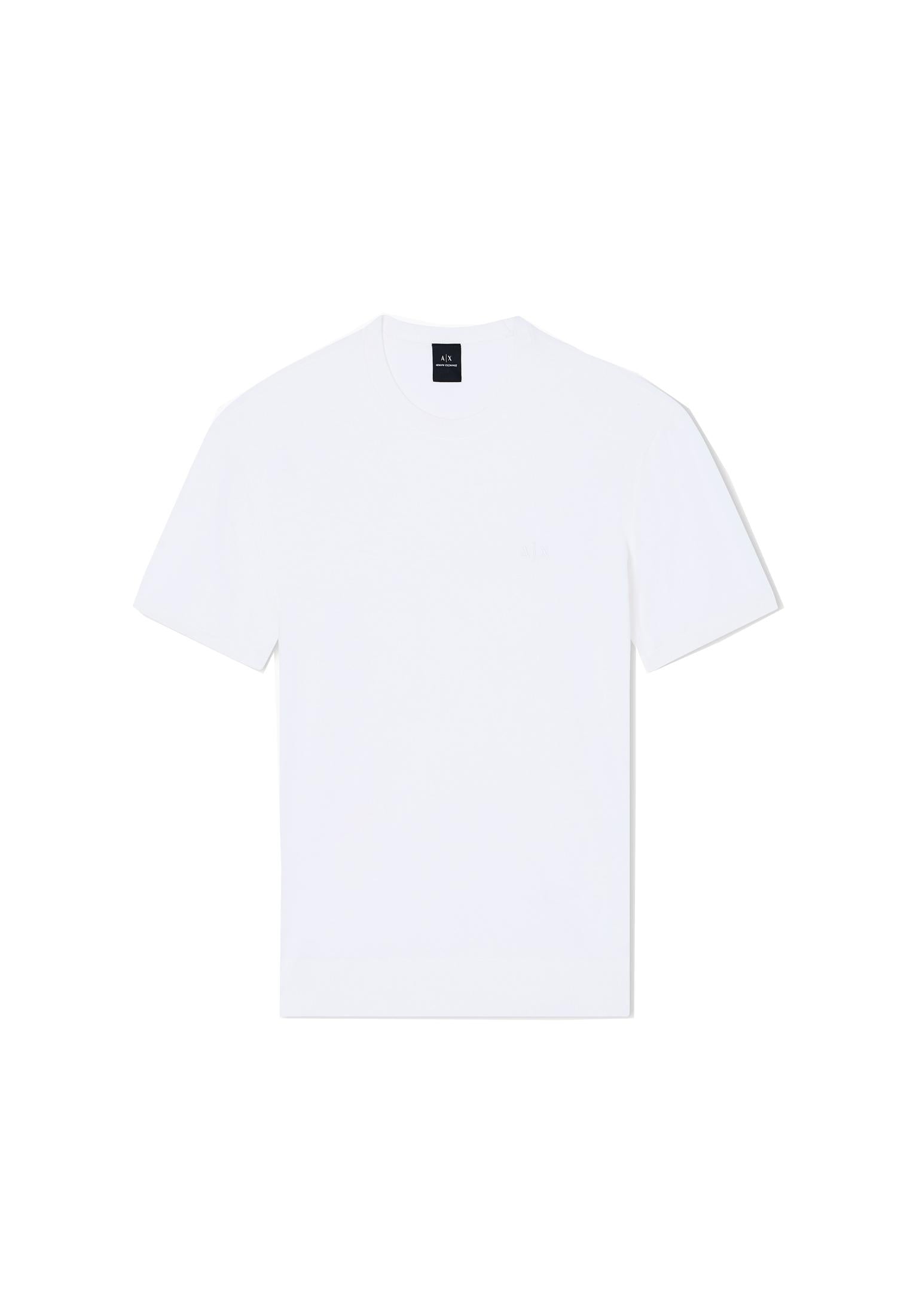 T-shirt bianca in maglia cotone maniche corte girocollo Armani Exchange P26 8NZM5C ZM3JZ 11161116 ARMANI EXCHANGE 