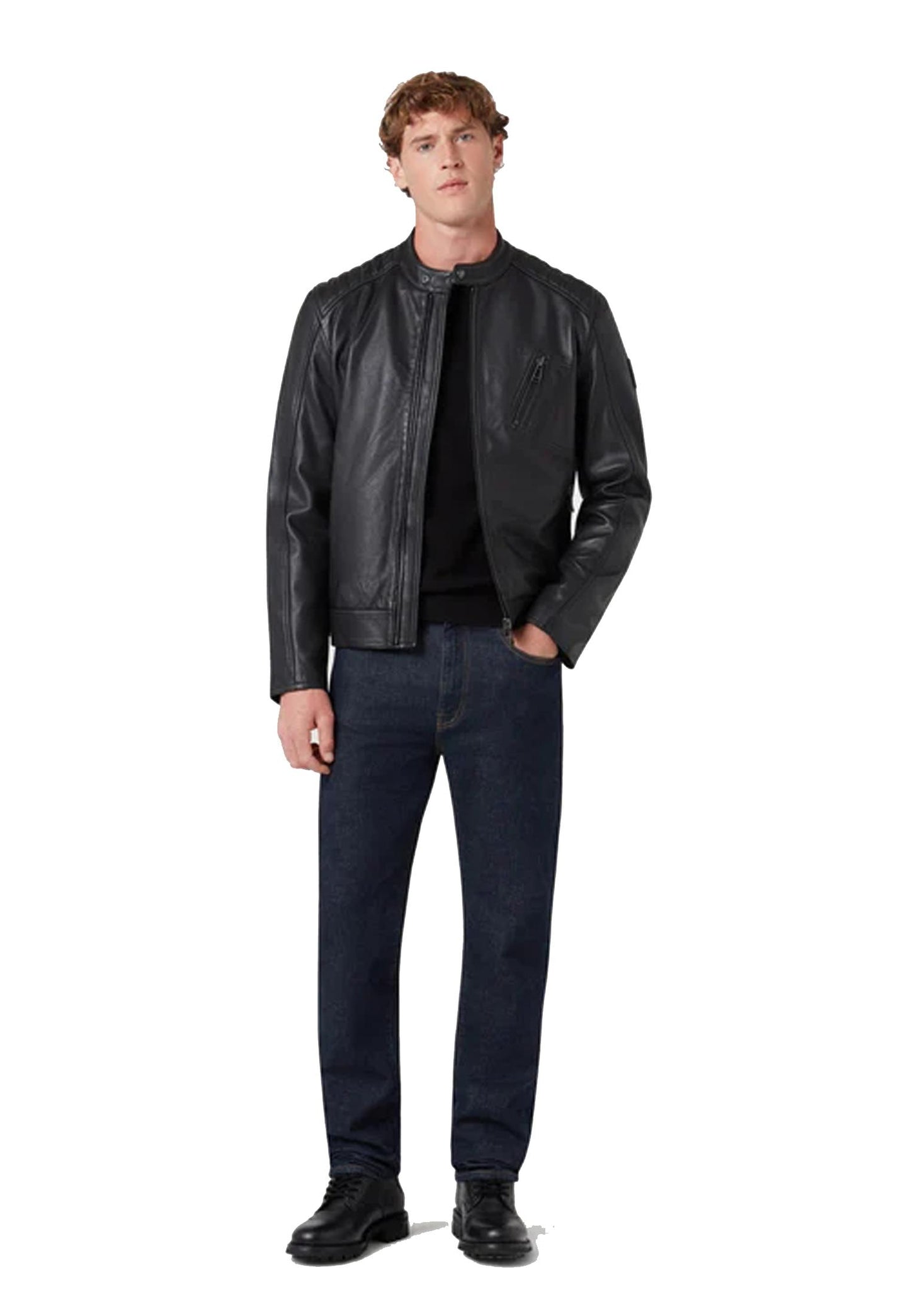 Giacca pelle nera V Racer biker Belstaff P26 100038 BlackBlack BELSTAFF 