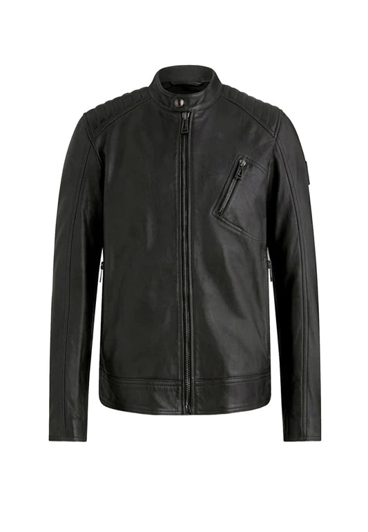 Giacca V Racer nera pelle Belstaff A25 100038 BLACK BELSTAFF 