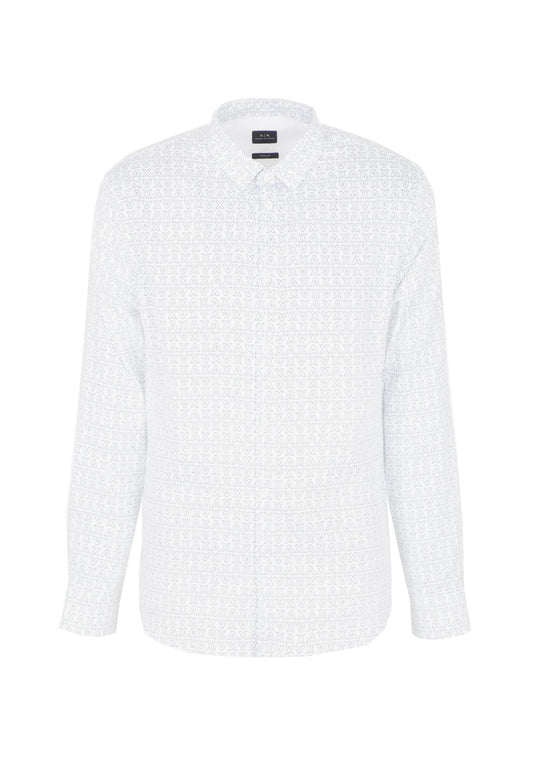 Camicia regular fit in cotone satinato Armani Exchange A23