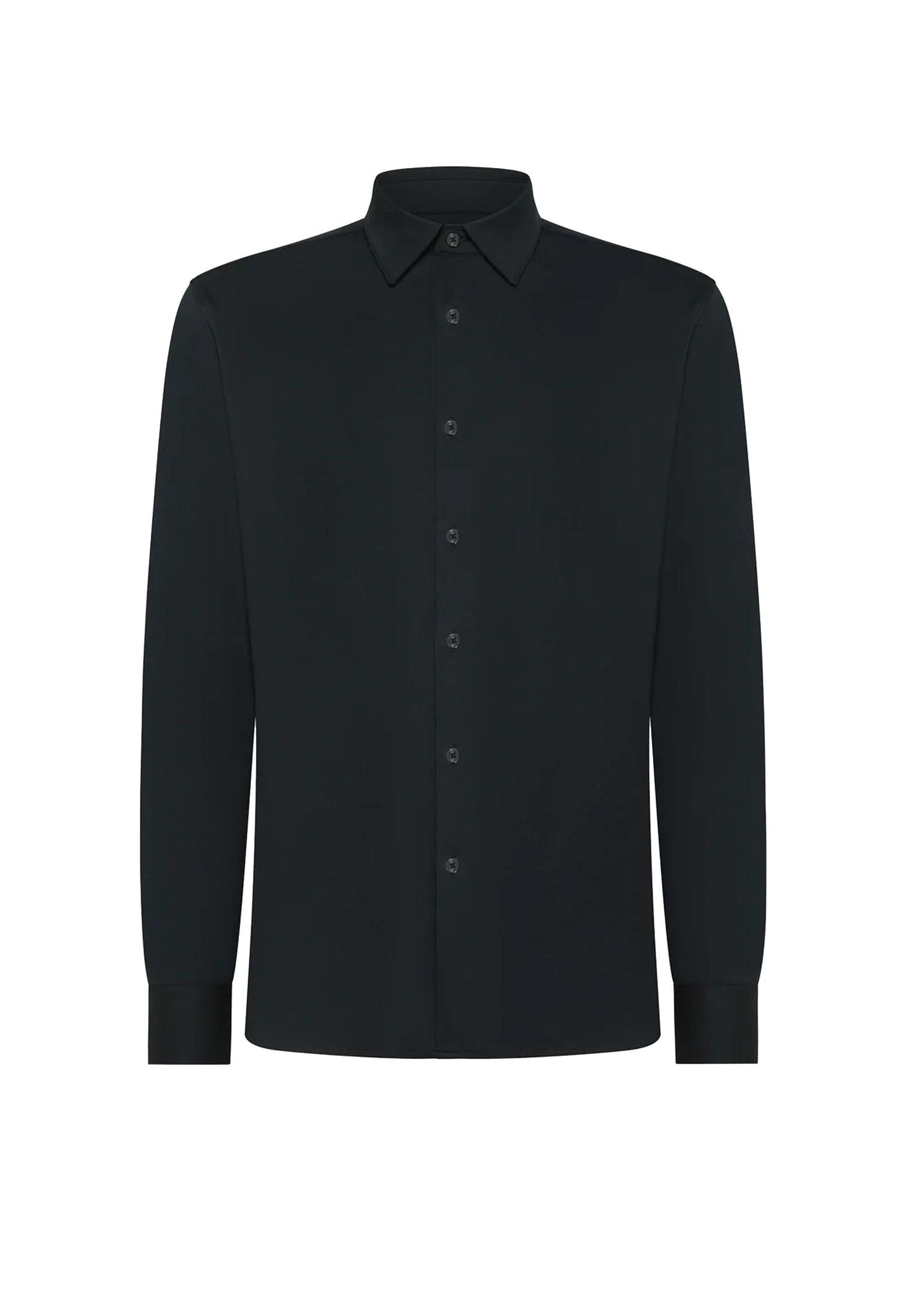 Camicia blu cotone elasticizzata tecnica Macro RRD P25