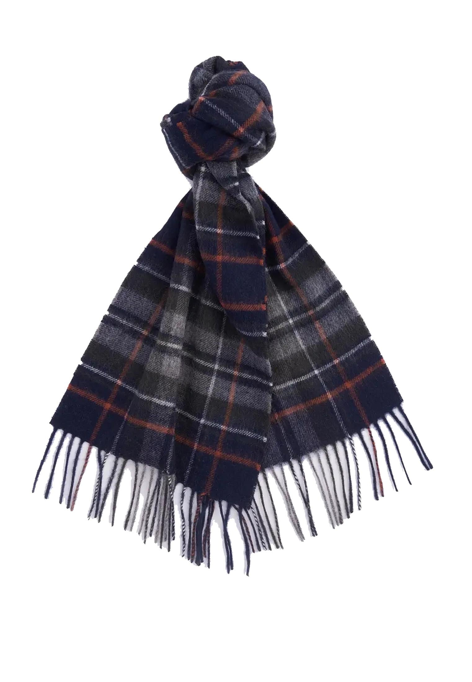 Sciarpa blu tartan misto lana e cashmere New Check Barbour A25 252MUSC0137 NY95NY95 BARBOUR 