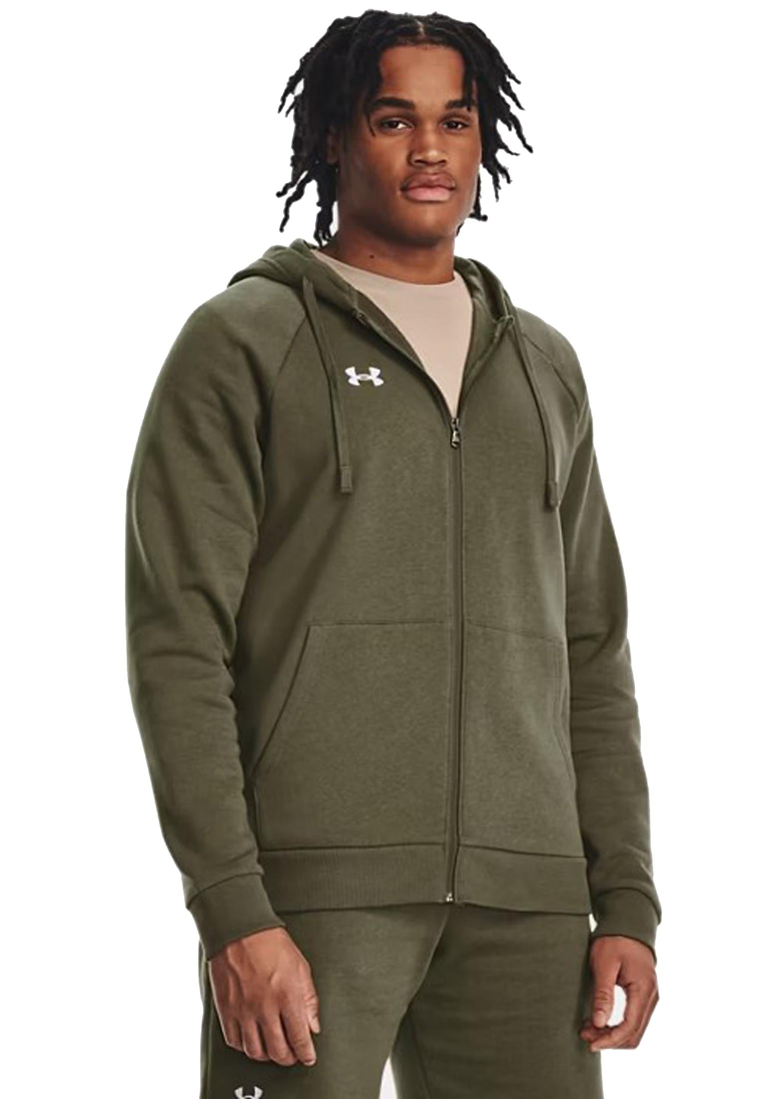 Felpa con cappuccio verde Rival Fleece Under Armour A25 77-1379767 03900390 UNDER ARMOUR 