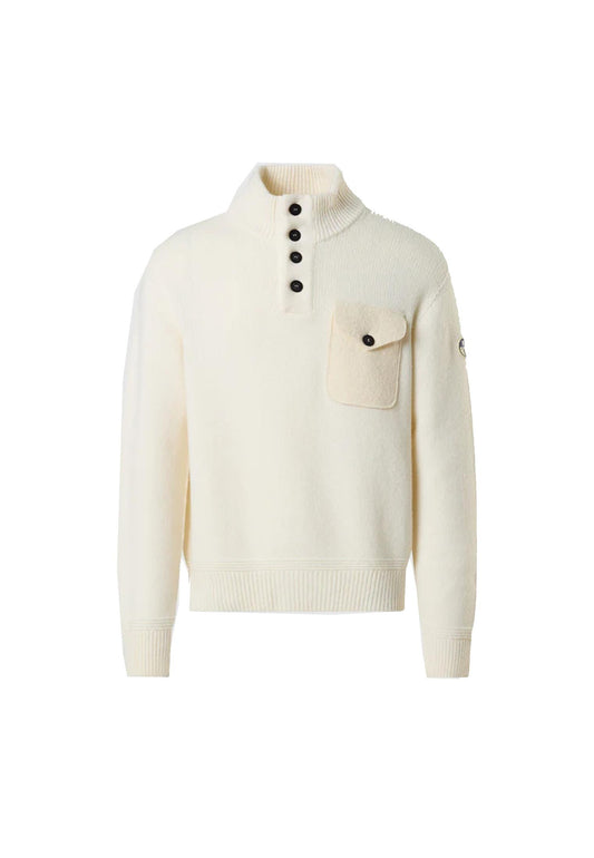 Maglione collo alto bianco misto lana North Sails A25 699203 01050105 NORTH SAILS 