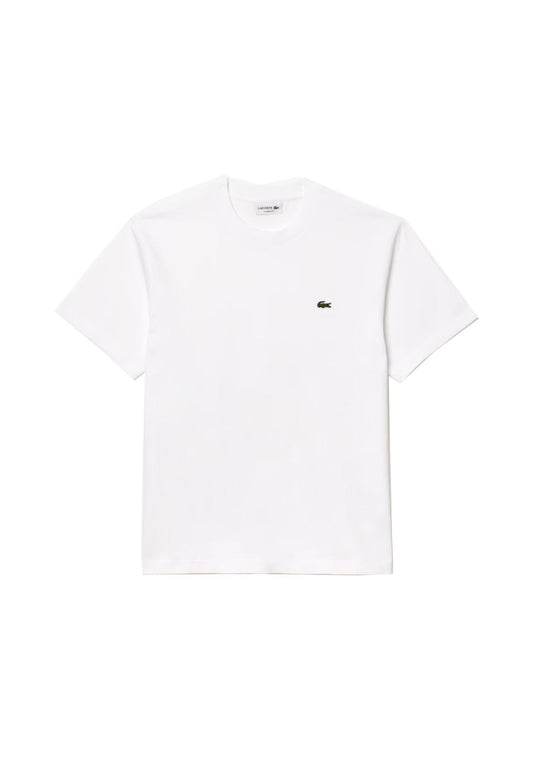 T-shirt bianca girocollo cotone classic fit Lacoste A25 TH7318 001001 LACOSTE 