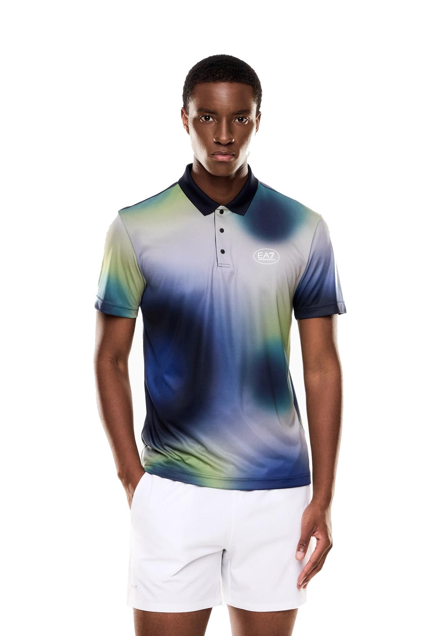 Polo multicolore sportiva tecnica tennis padel Ventus7 EA7 Armani A25 7M000839 AF17682 MB043MB043 EA7 TENNIS 