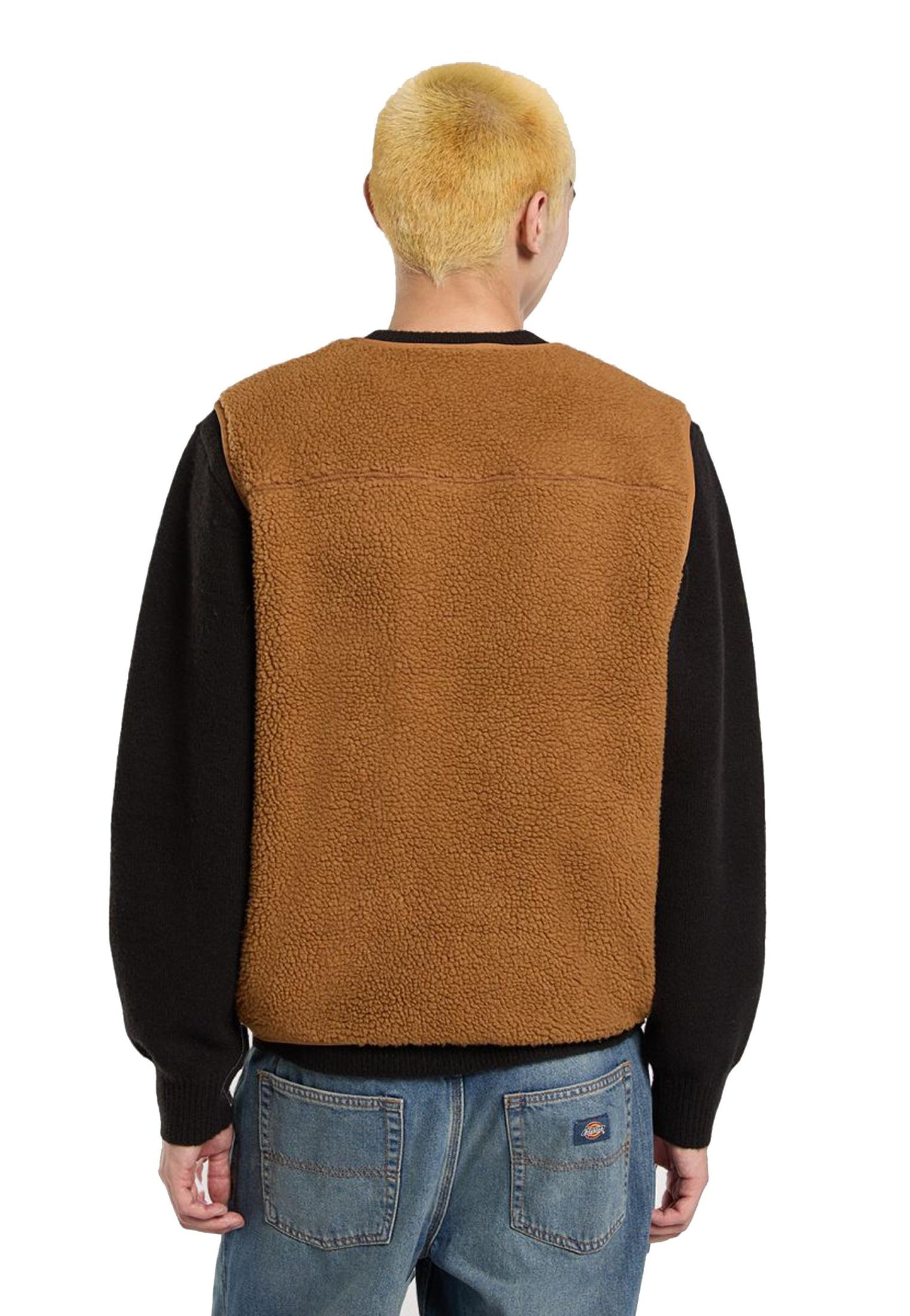 Gilet smanicato pile teddy marrone chiaro Mount Hope Dickies A25 DK0A4YEG0BD1 DK0BDDK0BD DICKIES 