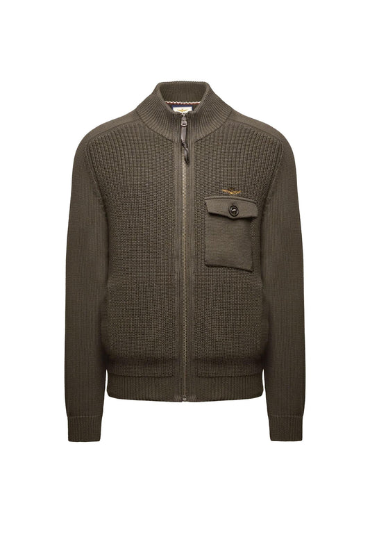 Maglia full-zip grigio cotone costa Aeronautica Militare A25 252MA1565UL00409 3440034400 AERONAUTICA MILITARE 