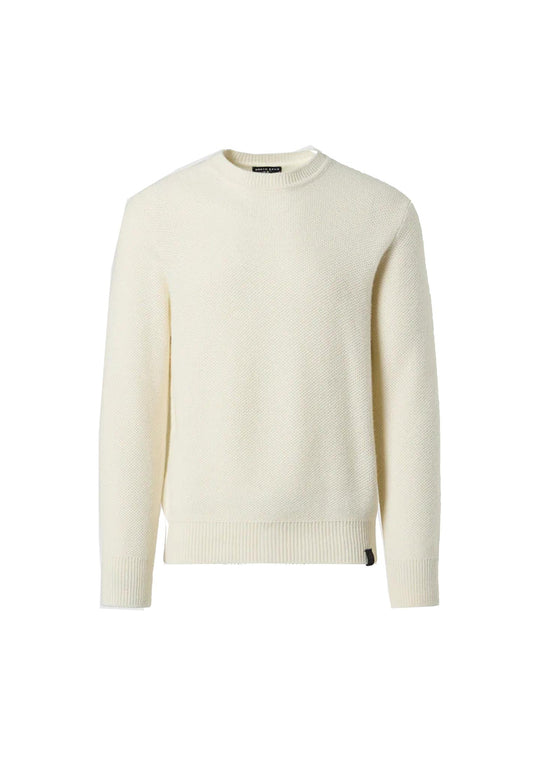 Maglione girocollo bianco nido d'ape misto lana North Sails A25 699159 01050105 NORTH SAILS 