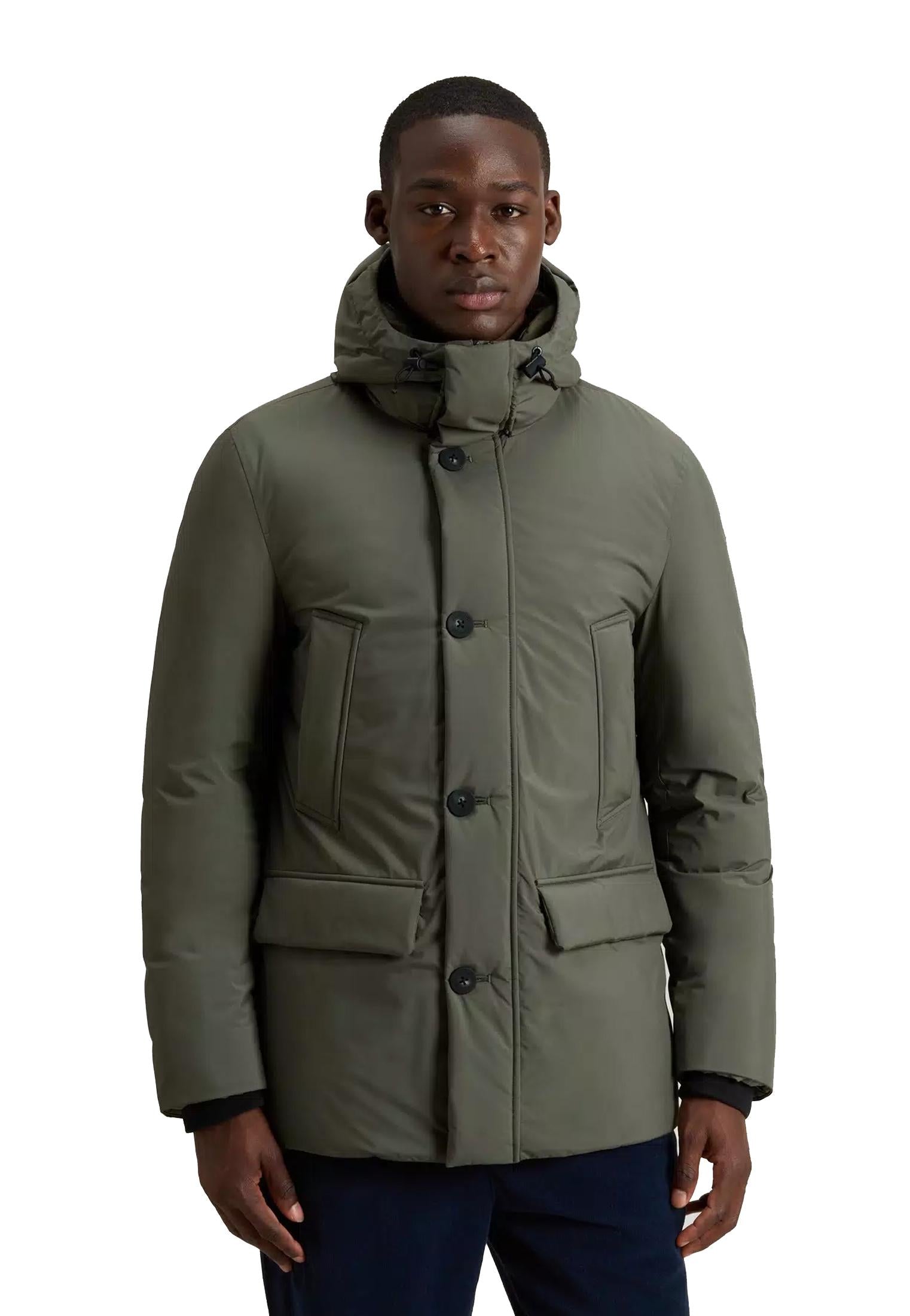 Giubbotto verde Arctic Parka Cloud con cappuccio Woolrich A25 CFWOOU2092MRUT5182 614614 WOOLRICH 