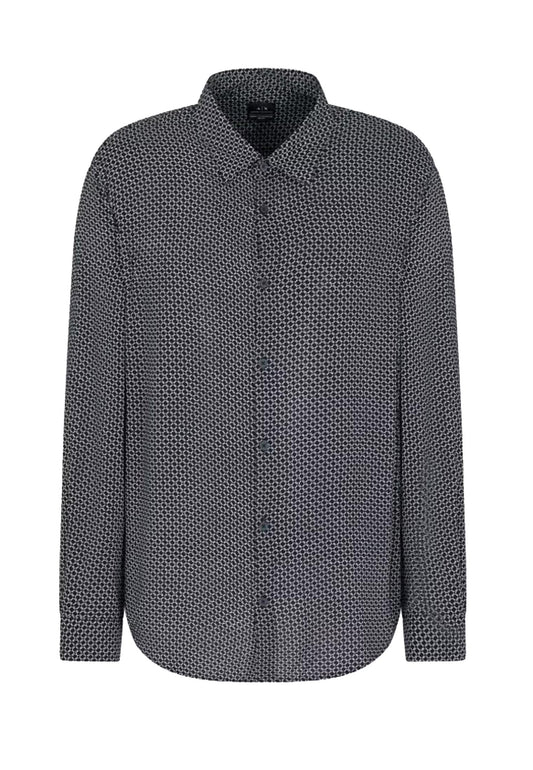 Camicia cotone regular fit fantasia Armani Exchange P25