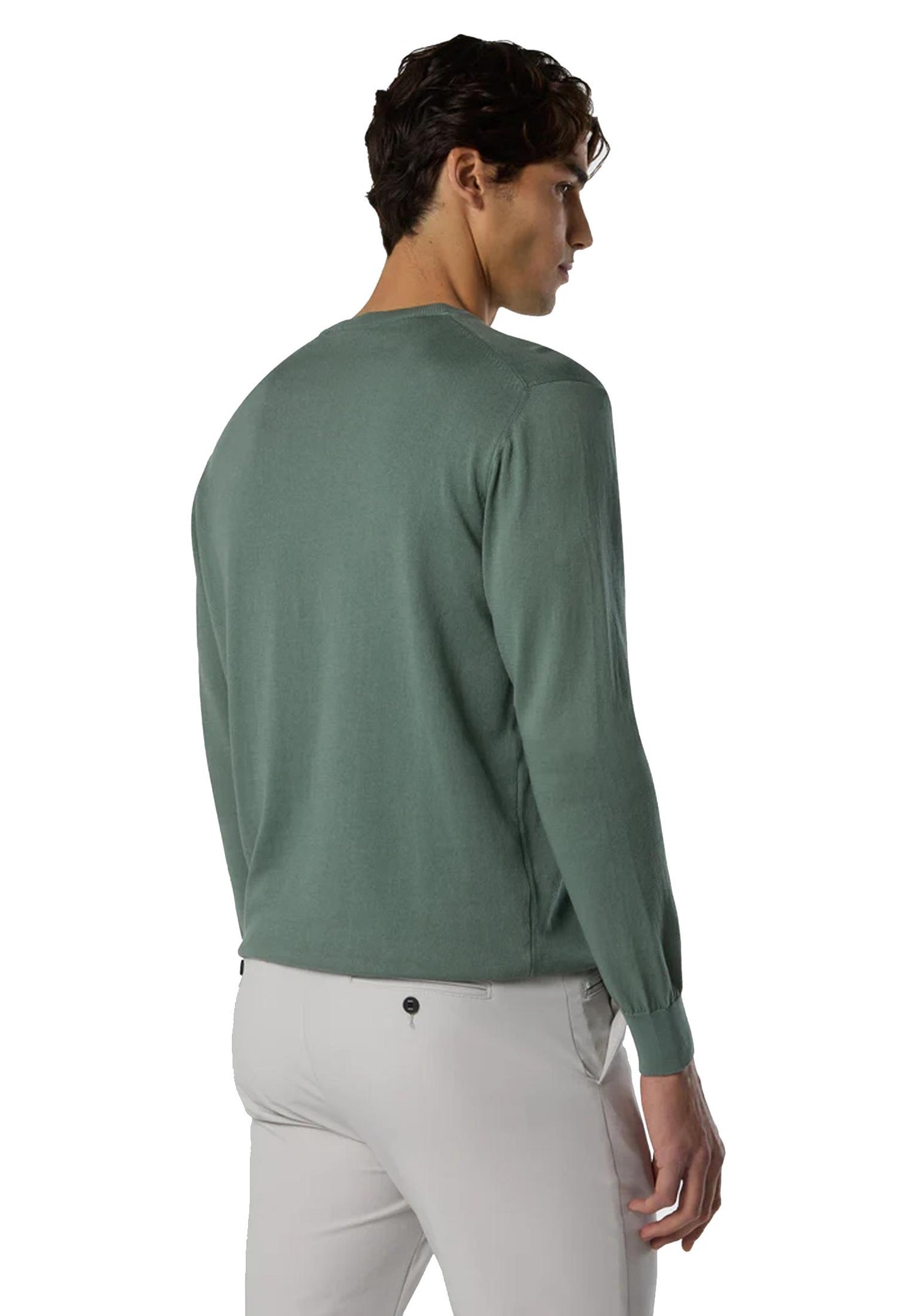 Maglia pullover girocollo sottile cotone verde leggera Pima North Sails P26 699284 04760476 NORTH SAILS 