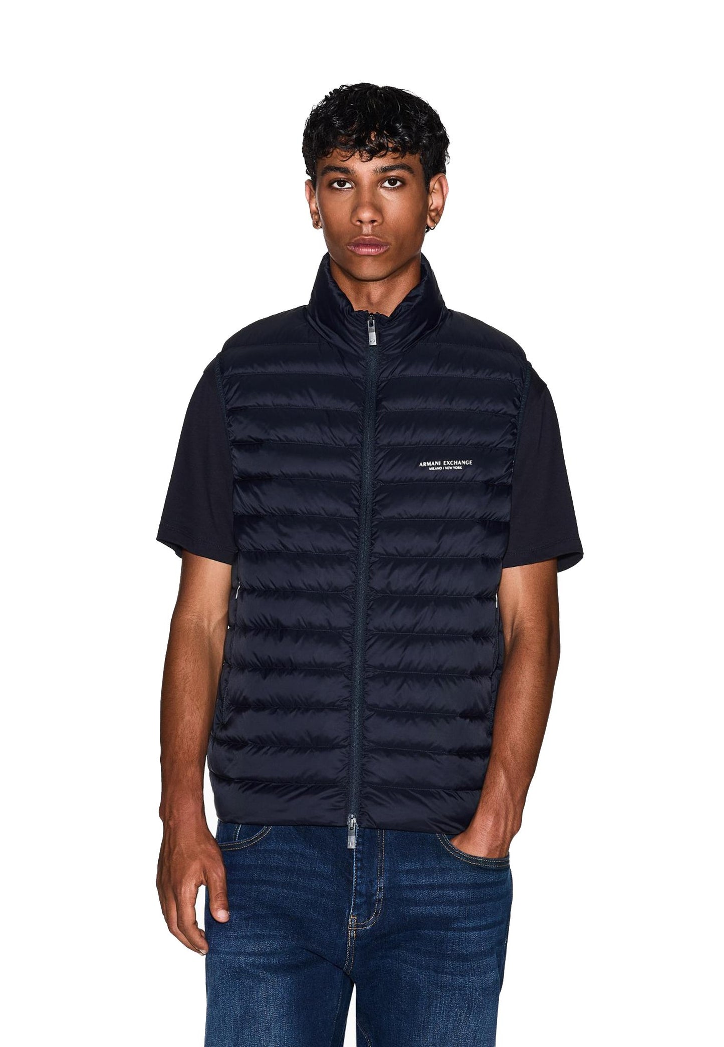 Gilet smanicato Piumino fullzip blu navy Armani Exchange A25 XM001576 AF16927 UB101UB101 ARMANI EXCHANGE 