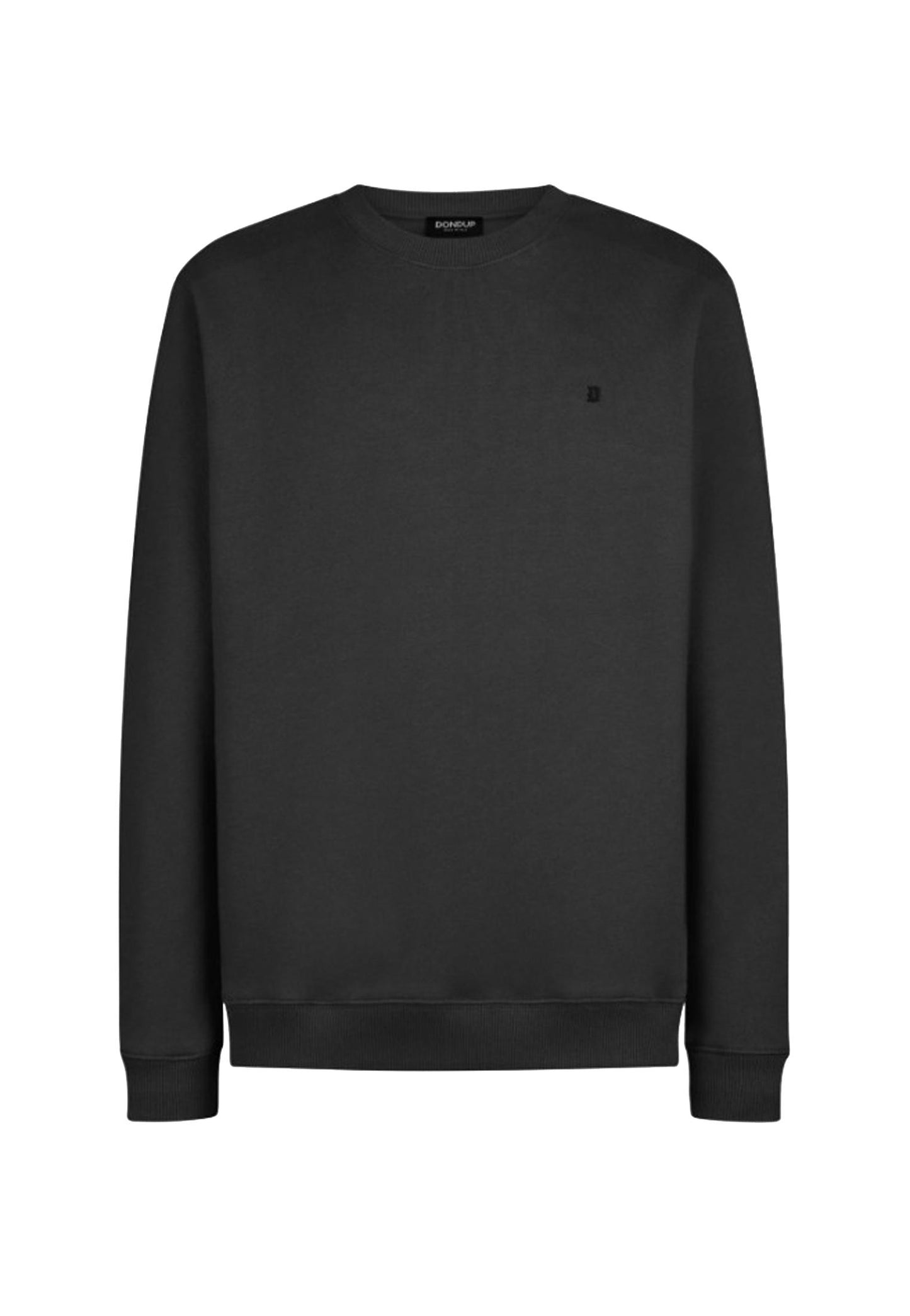 Felpa girocollo nera cotone regular fit Dondup A25 UF641 KF0196U ZL4999 DONDUP 