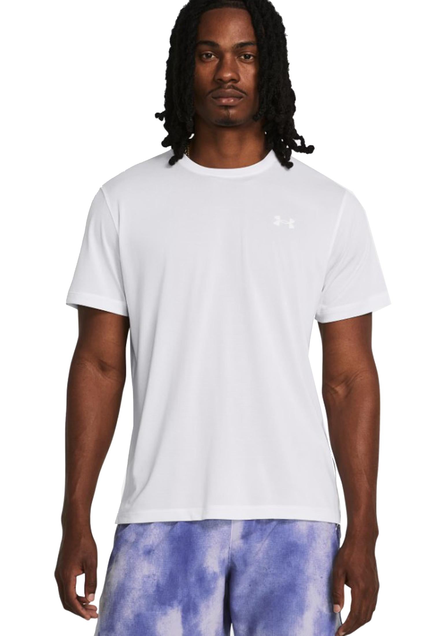 T-shirt sportiva allenamento bianca Launch Under Armour A25 77-1382582 01000100 UNDER ARMOUR 