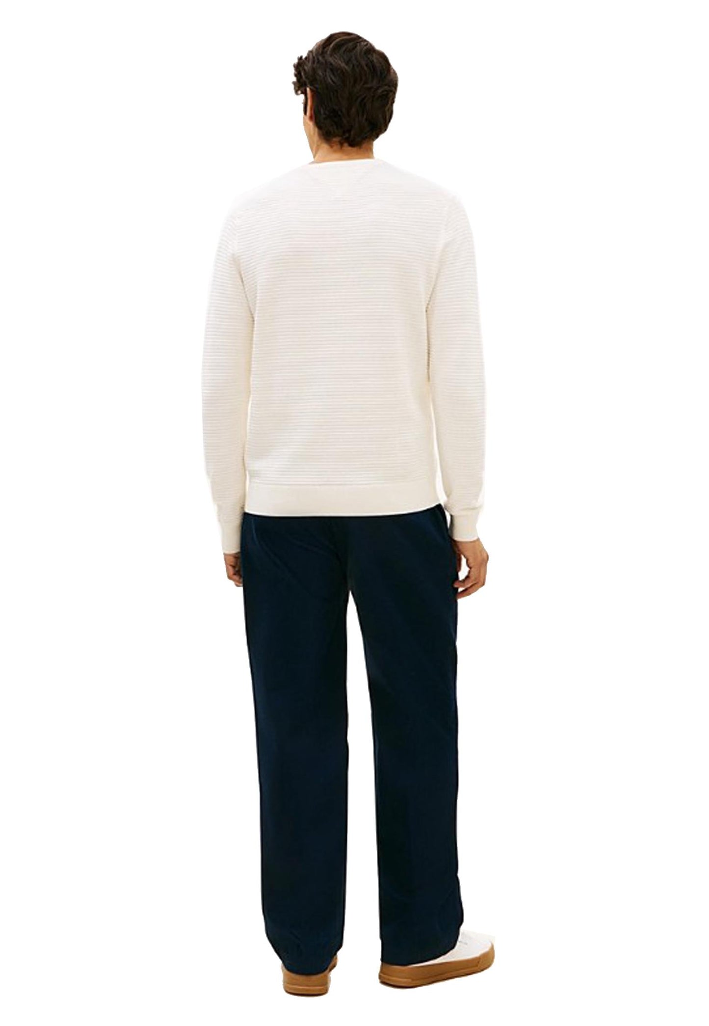 Maglia pullover bianco cotone girocollo Tommy Hilfiger P26 MW0MW41643Z00 Z00Z00 TOMMY HILFIGER PRE 