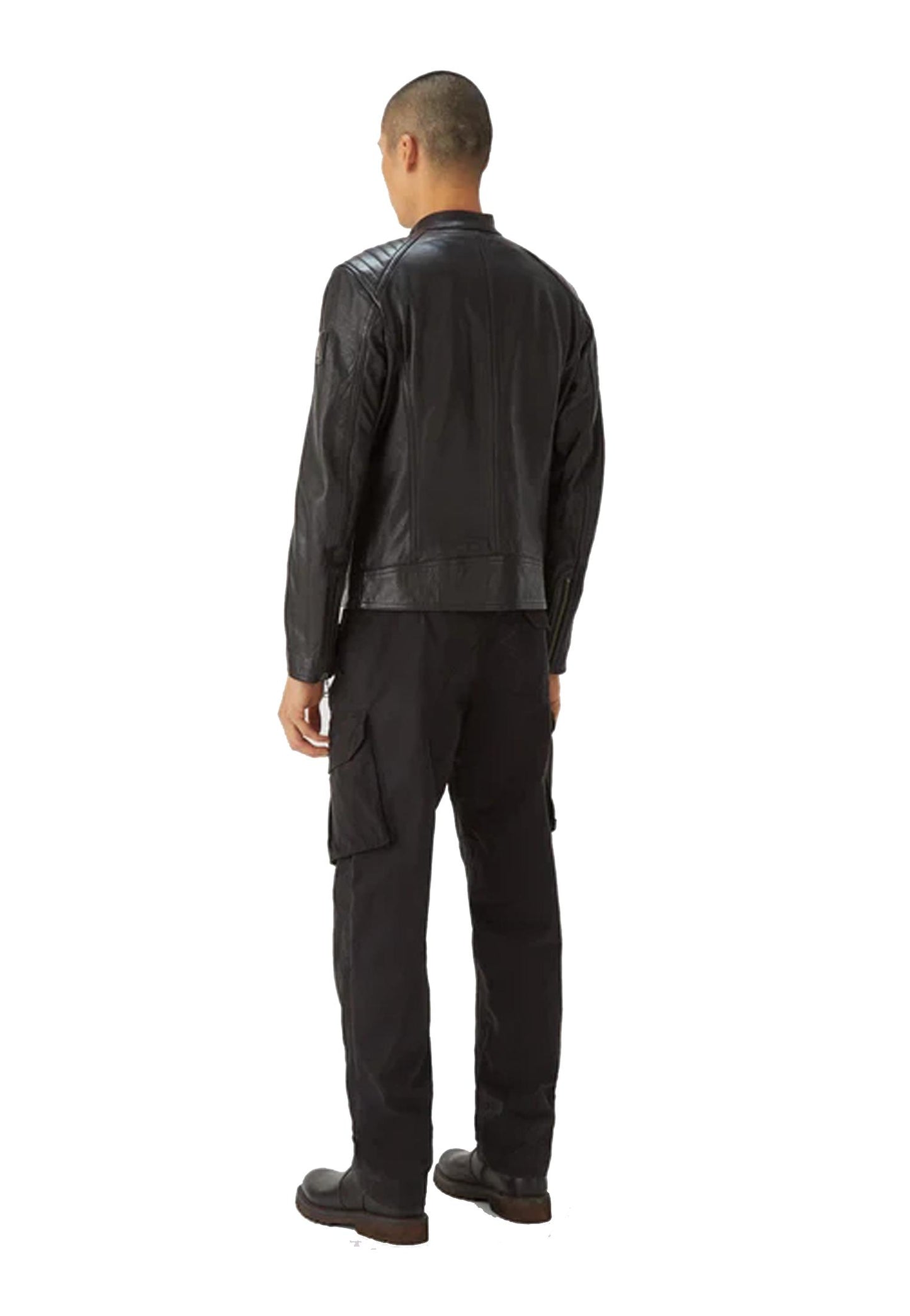 Giacca V Racer nera pelle Belstaff A25 100038 BLACK BELSTAFF 