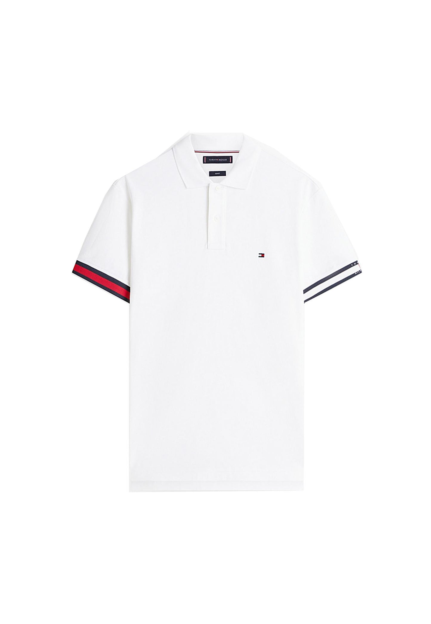 Polo cotone bianca slim fit aderente Tommy Hilfiger P26 MW0MW42743YBR YBRYBR TOMMY HILFIGER 