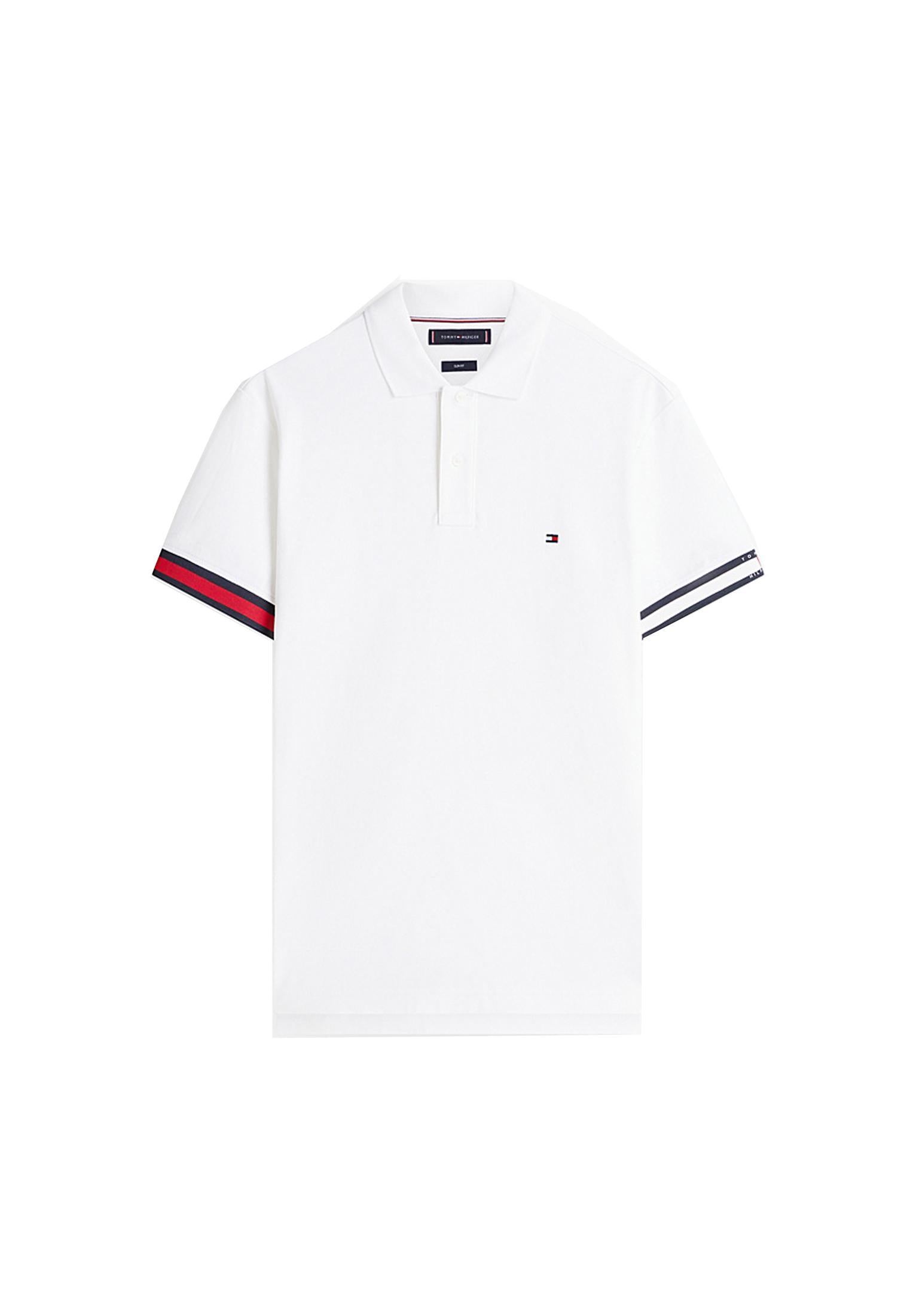 Polo cotone bianca slim fit aderente Tommy Hilfiger P26 MW0MW42743YBR YBRYBR TOMMY HILFIGER 