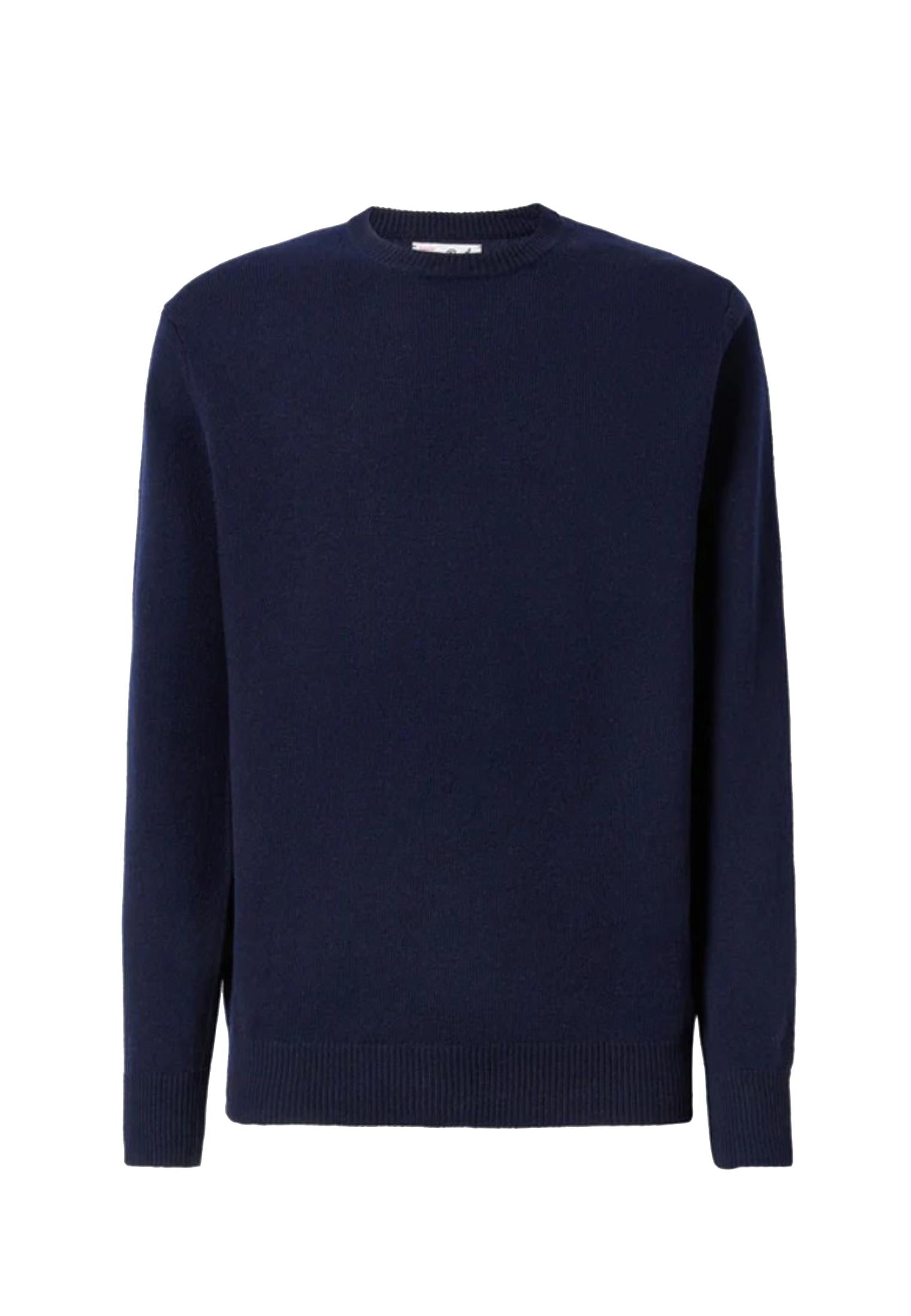 Maglione girocollo blu lana Regent MC2 Saint Barth A25 REGE011 00063I00063I MC2 