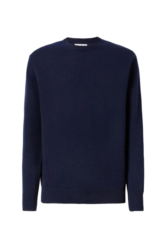 Maglione girocollo blu lana Regent MC2 Saint Barth A25 REGE011 00063I00063I MC2 