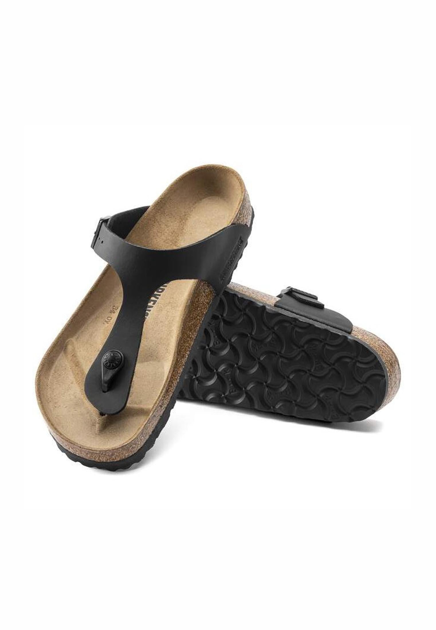 Ciabatte infradito pelle nera Gizeh Birkenstock P26 043691 BI-C4 BIRKENSTOCK 