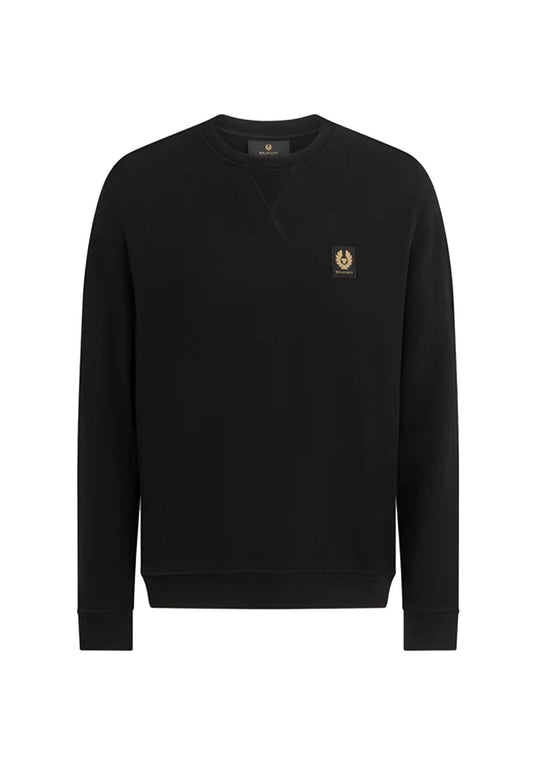 Felpa girocollo nera cotone Belstaff A25 100049 BLACK BELSTAFF 