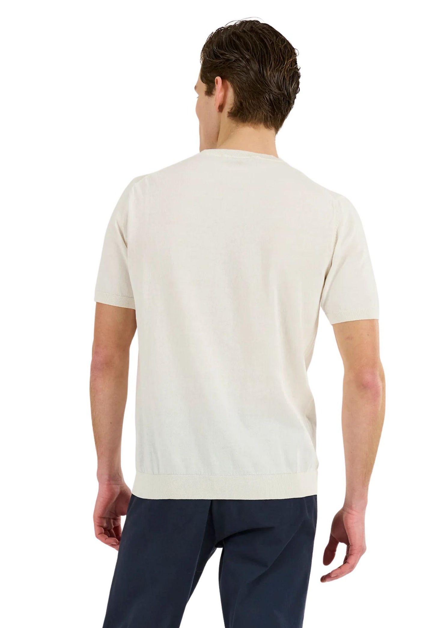 Maglia girocollo punto mosso bianco Bellwood P25