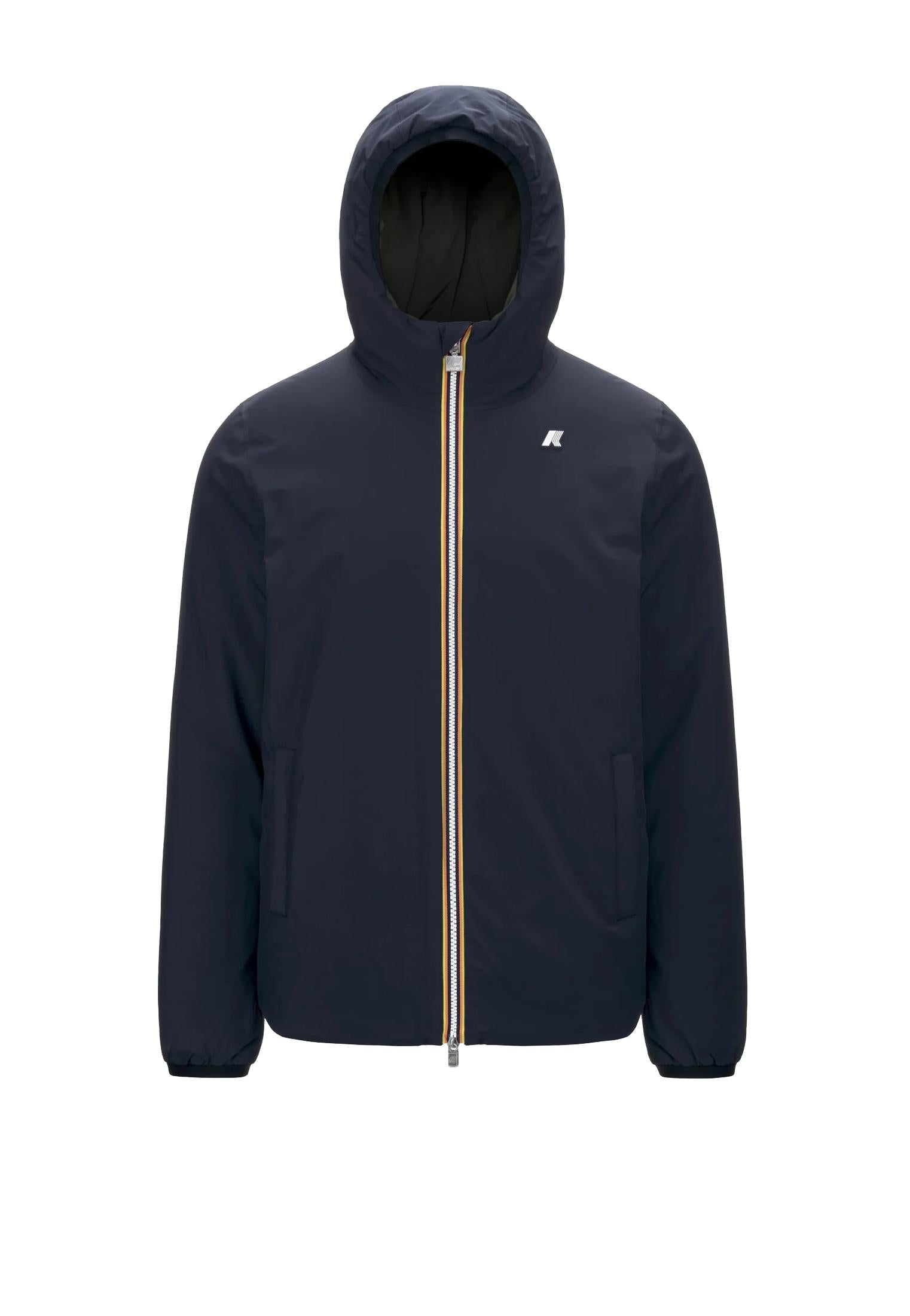 Giacca calda reversibile blu impermeabile antivento Jack St Warm Reversibile K-way A25 K6128VW AG5AG5 K-WAY 