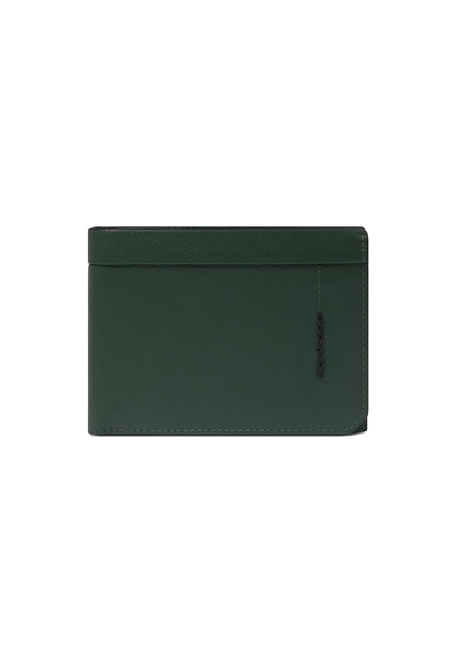 Portafoglio verde pelle con portamonete Piquadro A25 PU257W137R VEVE PIQUADRO 