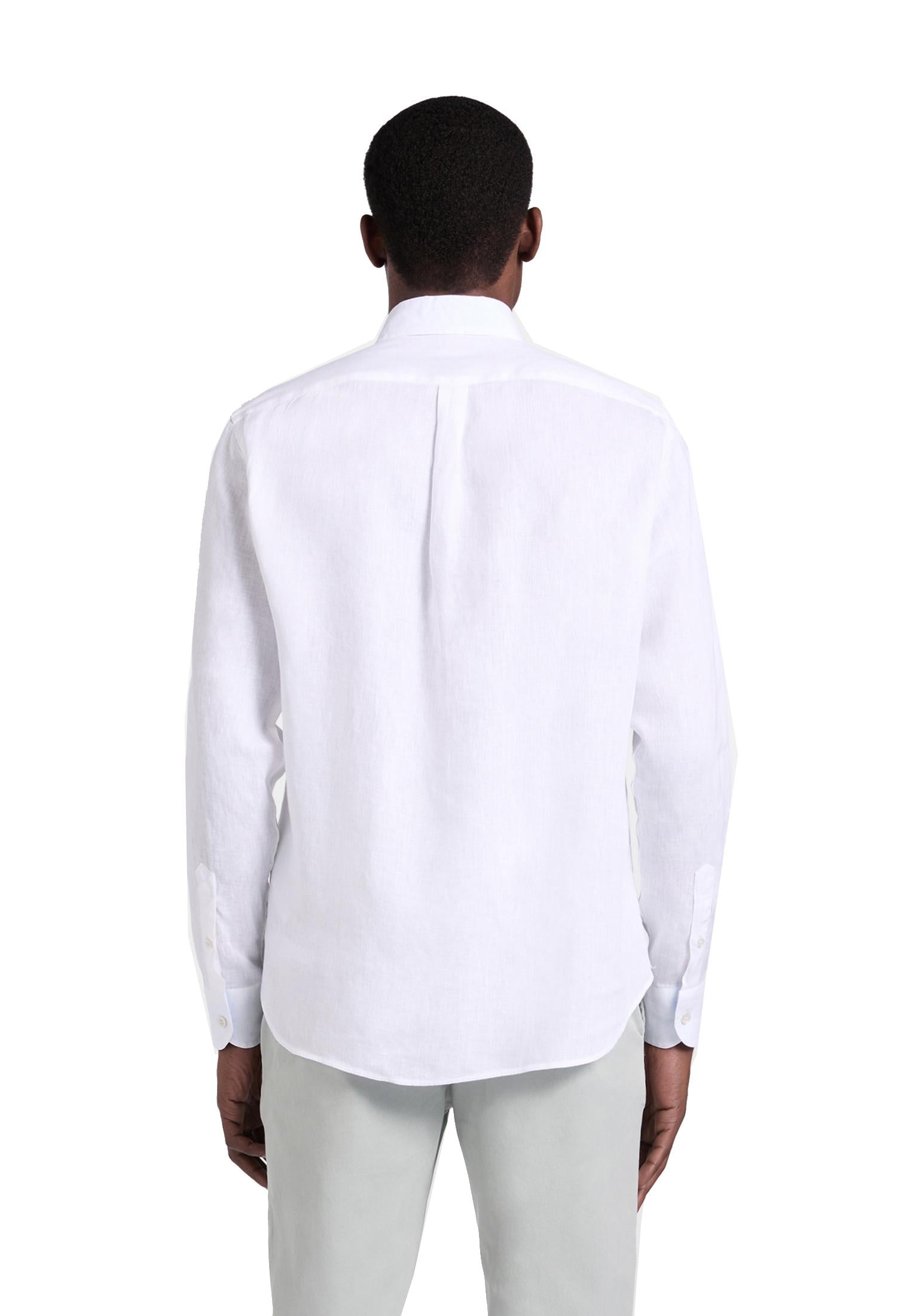 Camicia bianca puro lino regular fit Harmont&Blaine P26 CRQ014010883B 100100 HARMONT&BLAINE 