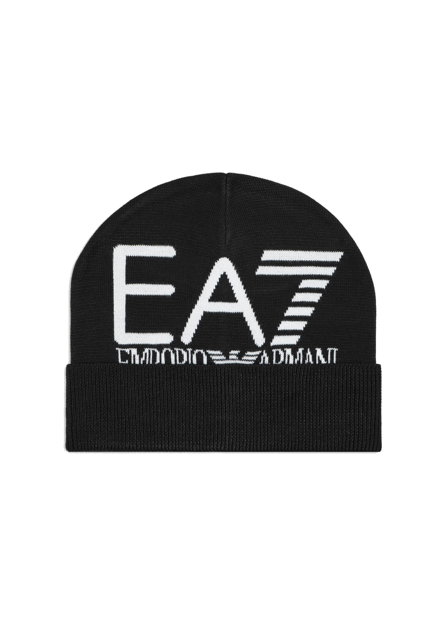 Berretto invernale nero Beanie Visibility EA7 Armani A25 7X000006 AF11994 MC008MC008 EA7 