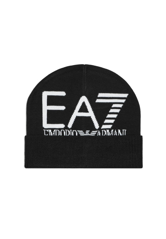 Berretto invernale nero Beanie Visibility EA7 Armani A25 7X000006 AF11994 MC008MC008 EA7 