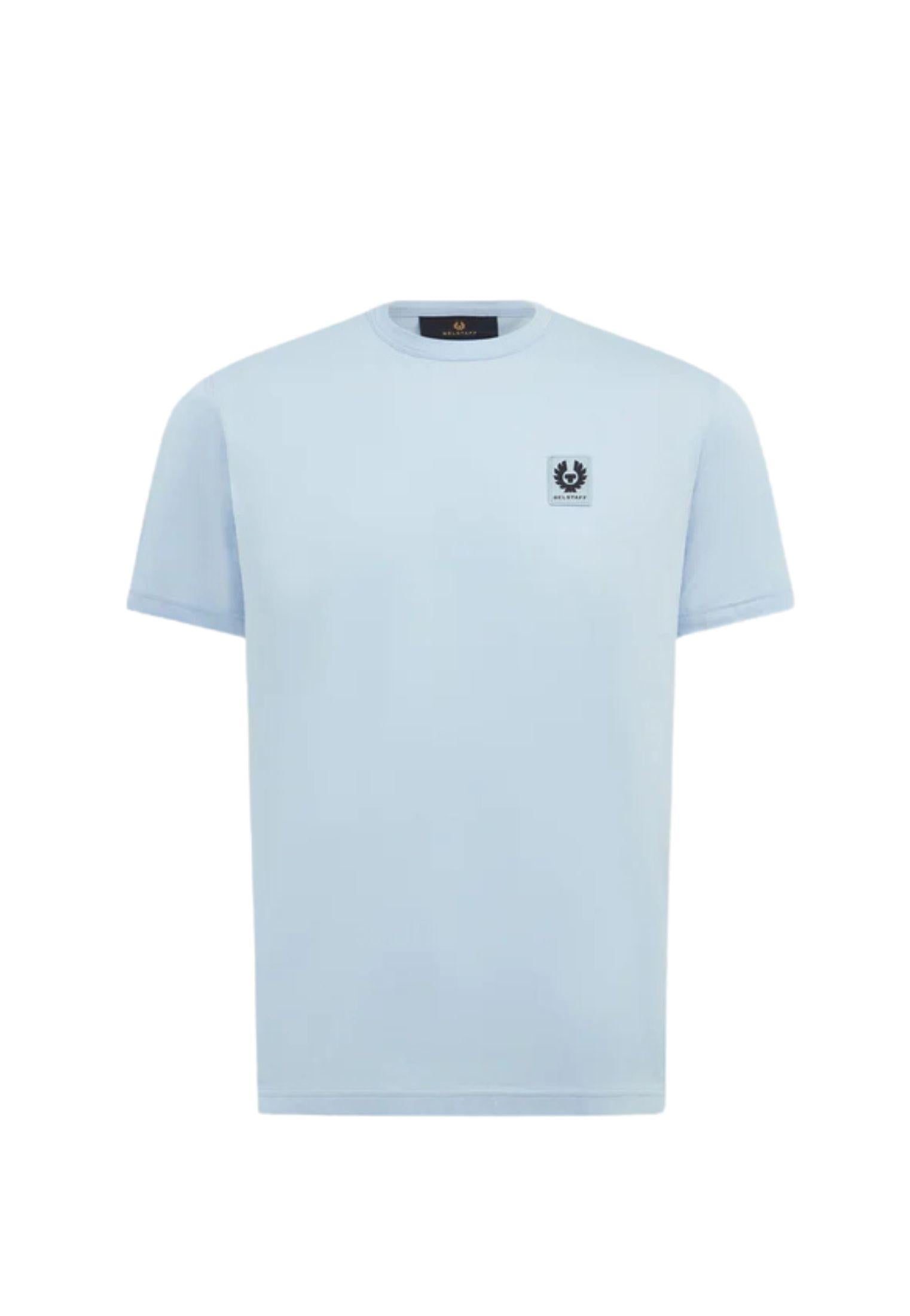 T-shirt girocollo azzurra cotone Belstaff P26 100055 Sky BlueSky Blue BELSTAFF 