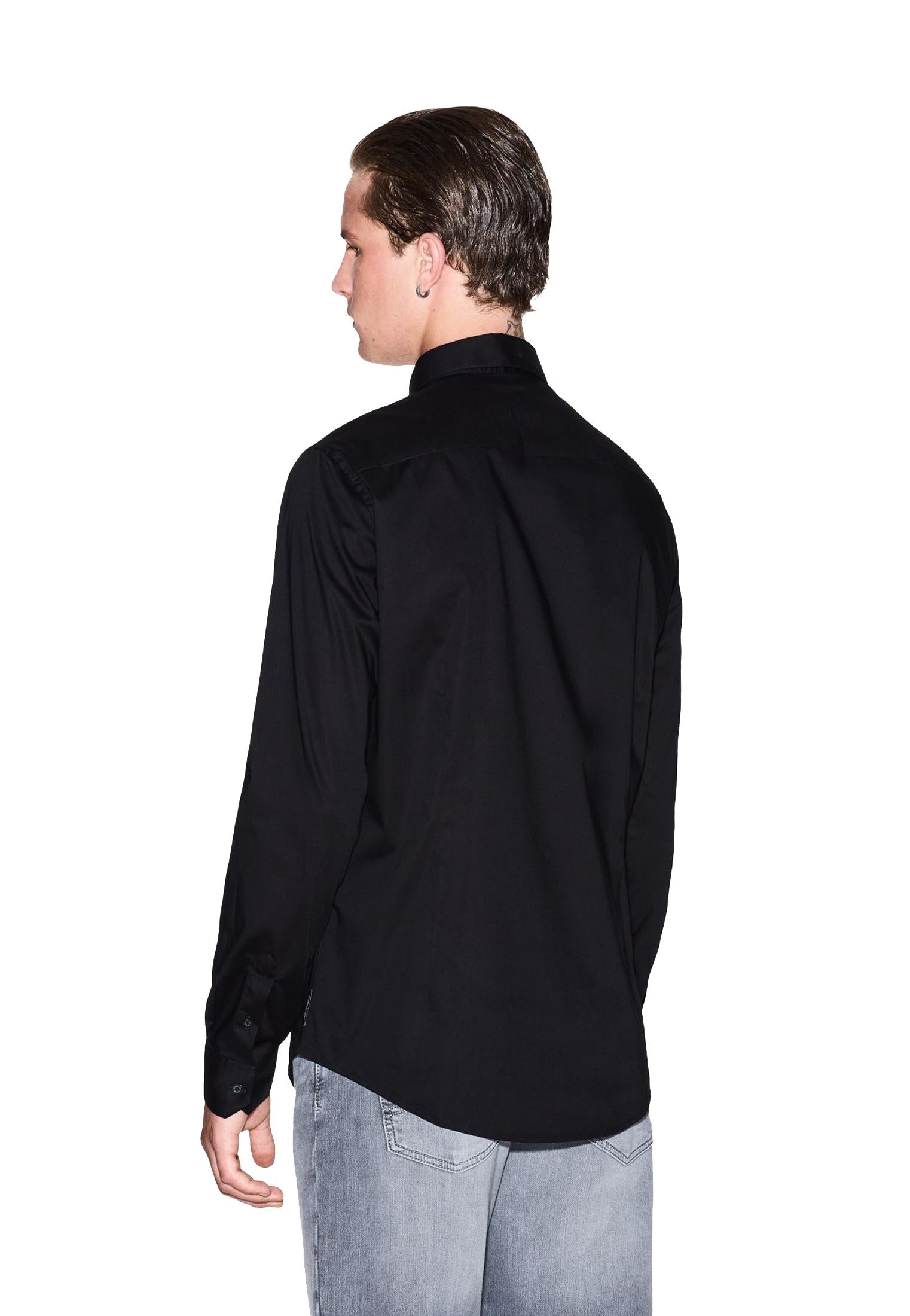 Camicia nera cotone slim fit Armani Exchange A25 8NZC31 ZN28Z 12001200 ARMANI EXCHANGE 