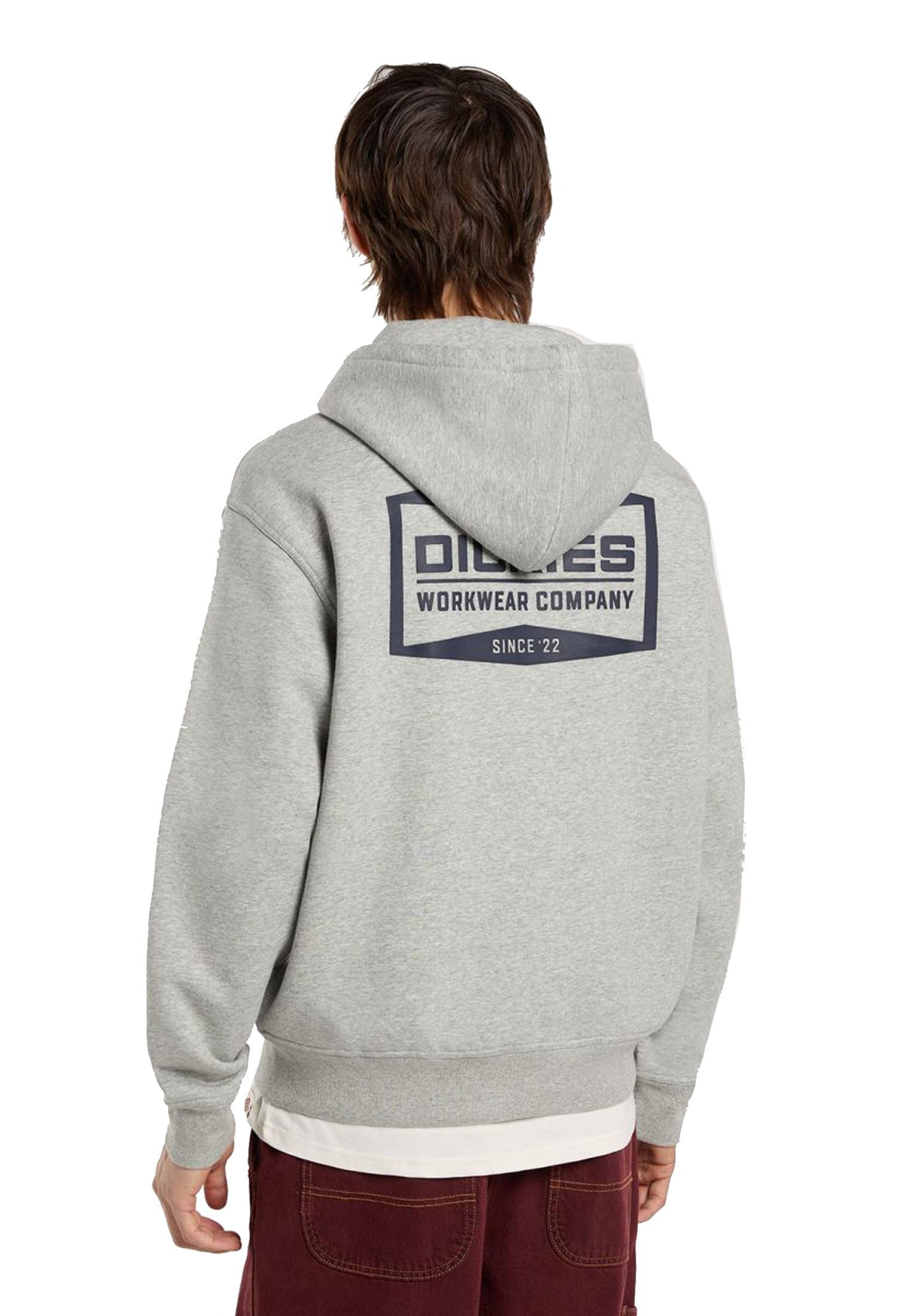 Felpa con cappuccio fullzip grigia Bolivar Dickies A25 DK0A88L5GYM1 DKGYMDKGYM DICKIES 